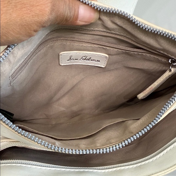 Sam Edelman White Crossbody Bag with Silver Accent - Picture 9 of 13